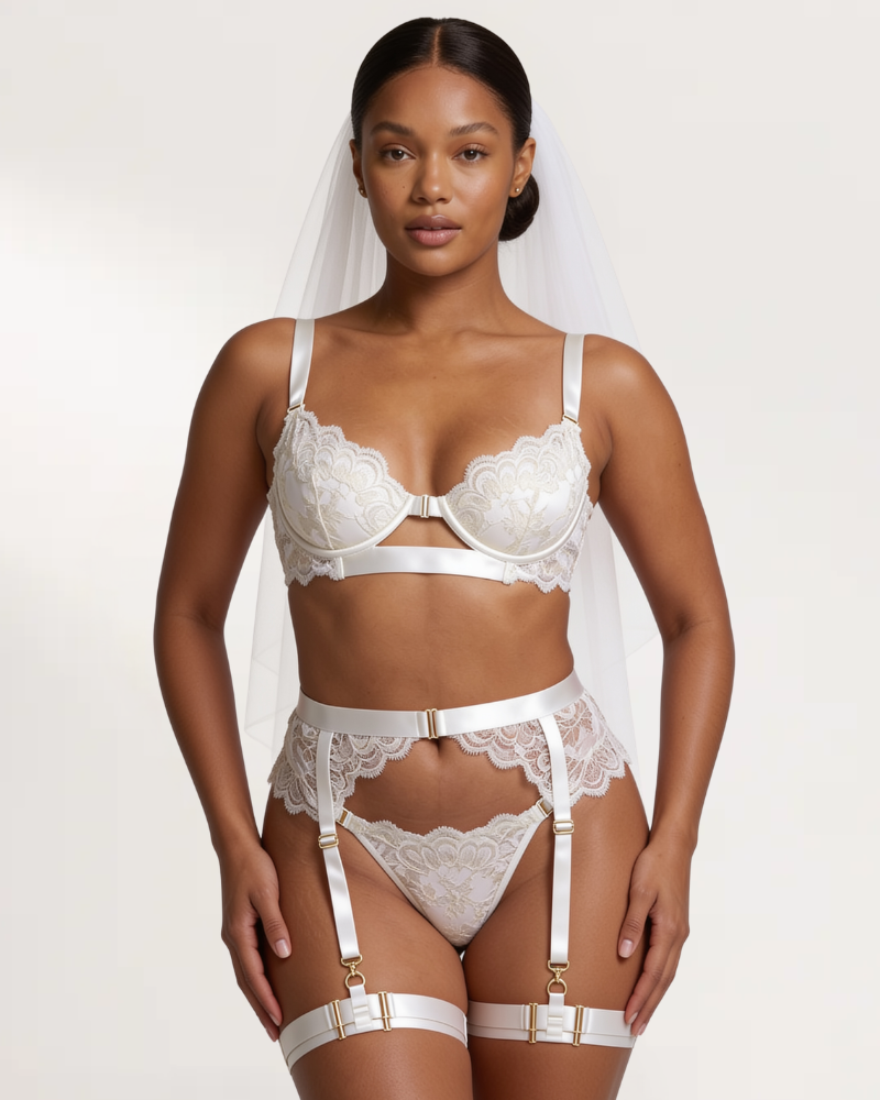Ivory Crave & Adore personalized wedding lingerie set – flawluxe bridal