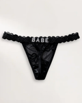 Personalized name thong with custom rhinestone lettering – flawluxe