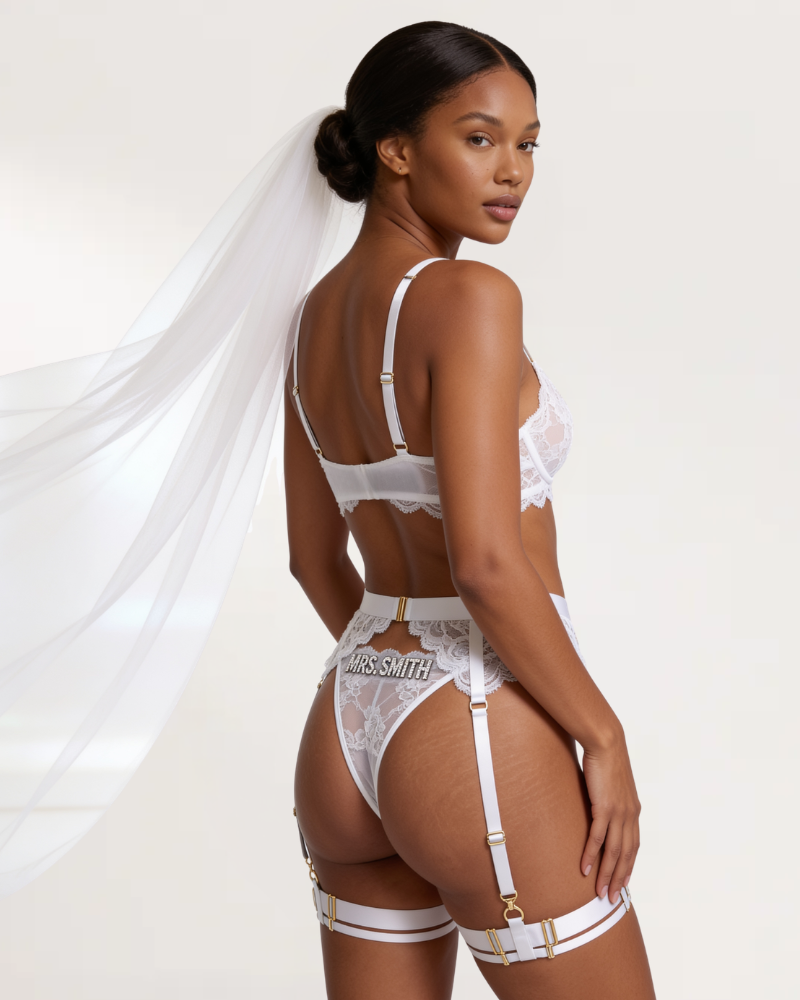 Ivory Crave & Adore personalized wedding lingerie set – flawluxe bridal