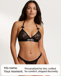 Personalized name thong with custom rhinestone lettering – flawluxe